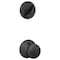 Schlage Plymouth Matte Black Steel Entry Knob and Single Cylinder Deadbolt FB50NGPLY622 - alternate 3